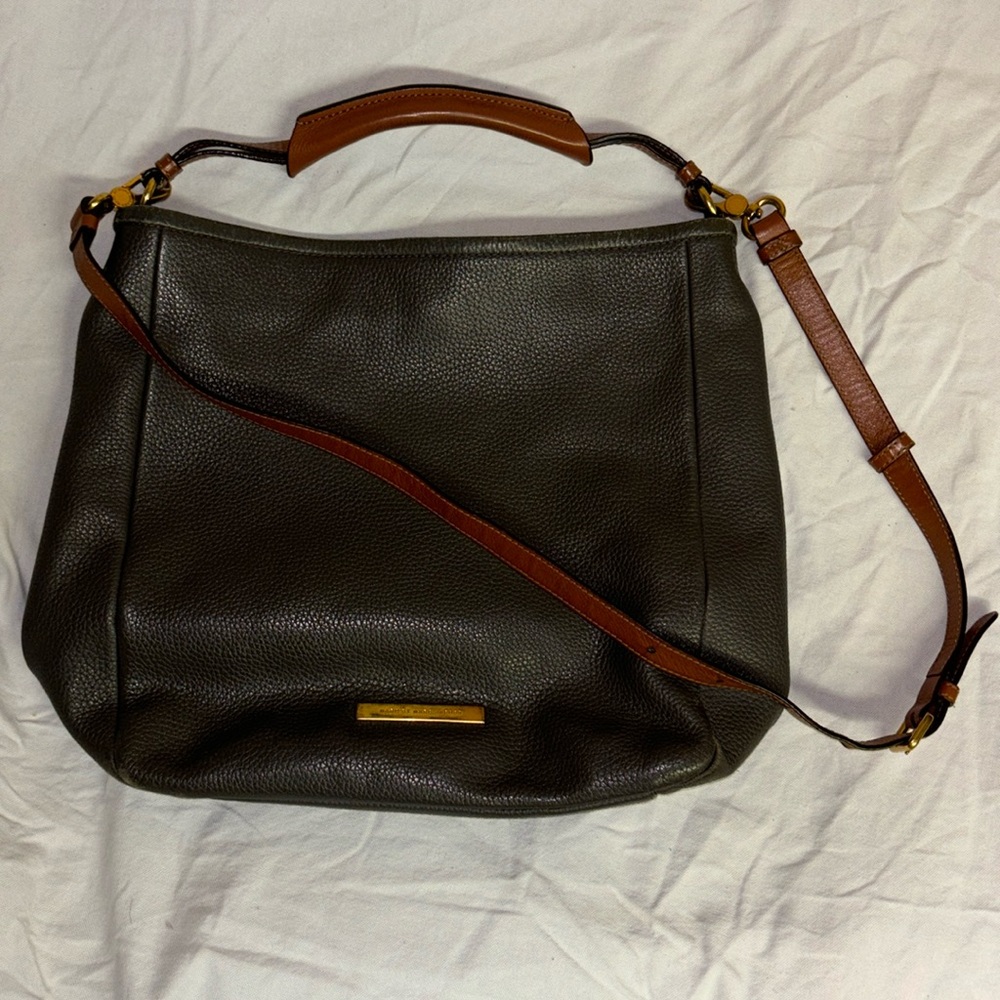 Marc by Marc Jacob’s Jacobs Pebble Leather Hobo Crossbody in Gray